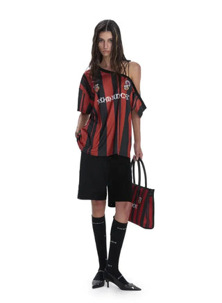 Off-shoulder Striped Top - Final Sale