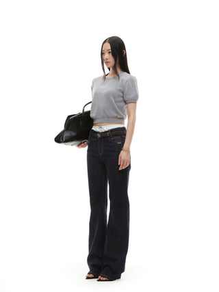 Fir Gray Pony Knit Tee