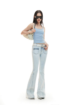 Wheat Bootcut Jeans
