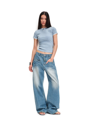 ＋5CM N3 Mineral Blue Jeans