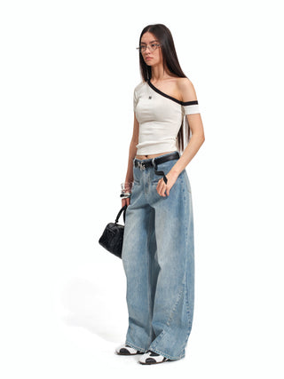 Gardenia White Sculptural Graphic Tee