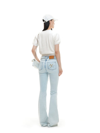 Milk White Pony Knit Tee