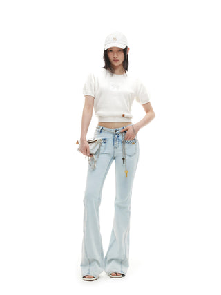 Milk White Pony Knit Tee