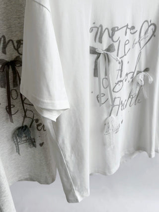 Lace Bow Short Sleeve Top