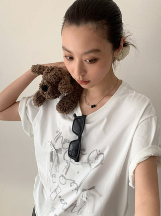 Lace Bow Short Sleeve Top