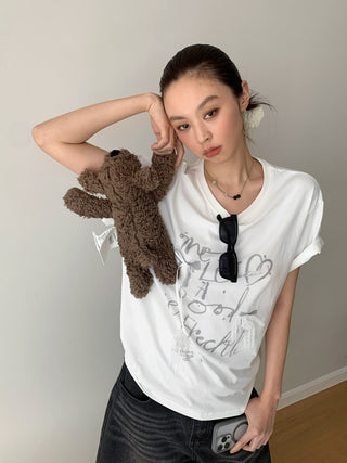 Lace Bow Short Sleeve Top
