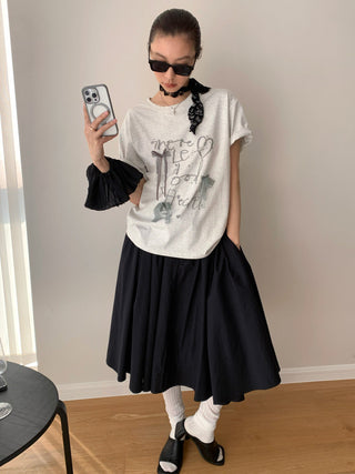 Lace Bow Short Sleeve Top