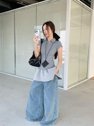 Hollow Slim Fit Jumper Knitted Top