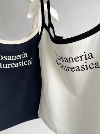 Letter Print Sling Tank Top