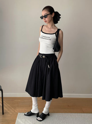Letter Print Sling Tank Top