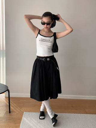 Letter Print Sling Tank Top