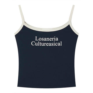 Letter Print Sling Tank Top