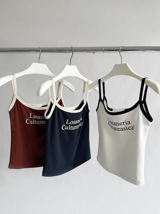Letter Print Sling Tank Top