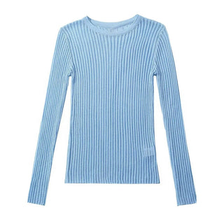 See-Through Elastic Long Sleeve Top