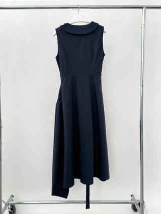 pleated lace vest dress