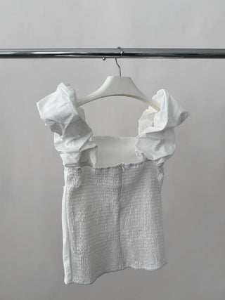 puff sleeve off-shoulder