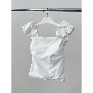 puff sleeve off-shoulder