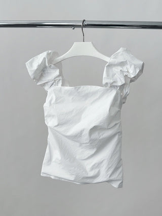 puff sleeve off-shoulder