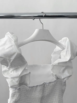 puff sleeve off-shoulder