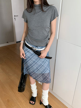 pleated flying sleeve tee