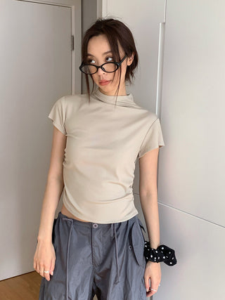 pleated flying sleeve tee