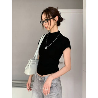 pleated flying sleeve tee