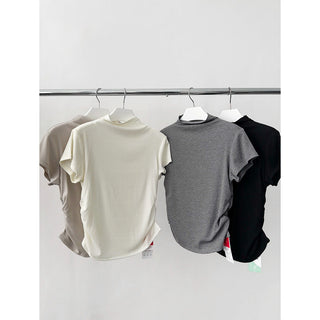 pleated flying sleeve tee