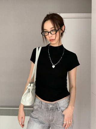 pleated flying sleeve tee