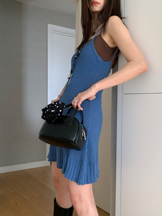 knitted hollow suspender skirt