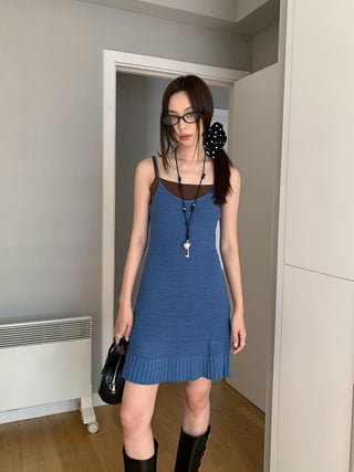 knitted hollow suspender skirt
