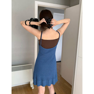 knitted hollow suspender skirt