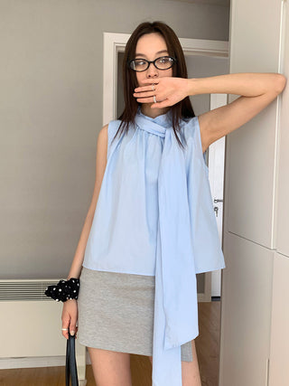 butterfly lace-up shirt
