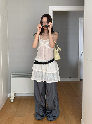 hollow flower suspender set