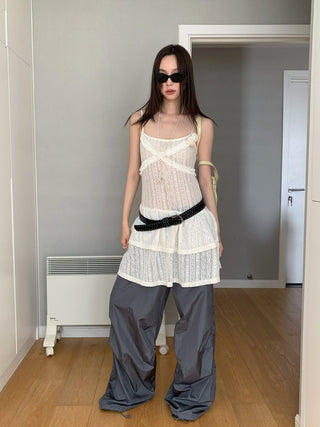 hollow flower suspender set