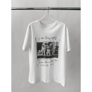dog print cotton Top