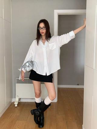 lace V-neck sun shirt