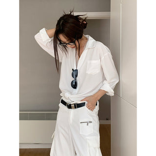 lace V-neck sun shirt