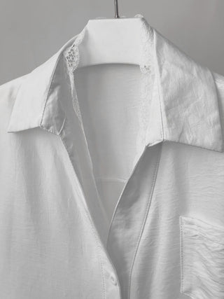 lace V-neck sun shirt