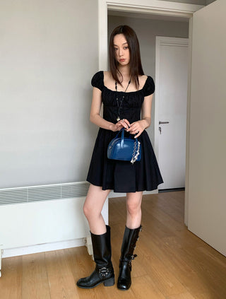 black ballet style dress