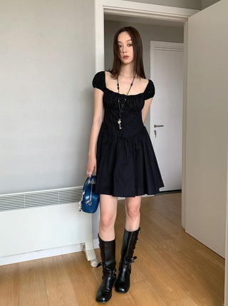 black ballet style dress