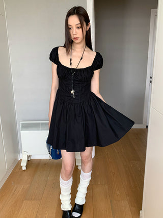 black ballet style dress