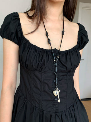 black ballet style dress