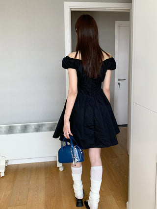 black ballet style dress