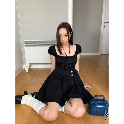 black ballet style dress
