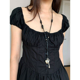 black ballet style dress