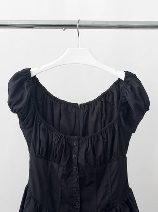 black ballet style dress