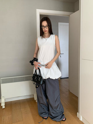 sleeveless bud vest dress