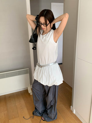 sleeveless bud vest dress