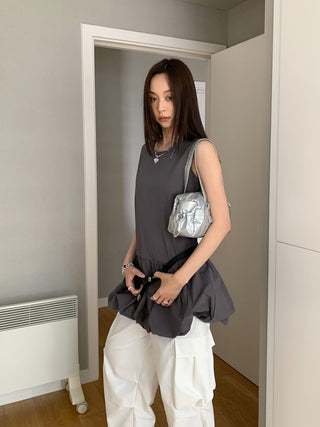 sleeveless bud vest dress