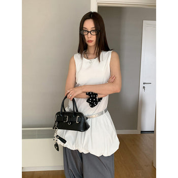 sleeveless bud vest dress